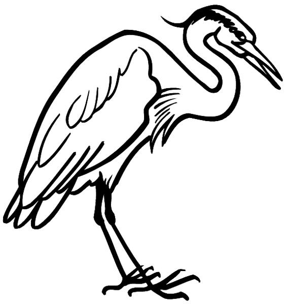 Wading bird vinyl sticker. Customize on line.  Animals Insects Fish 004-1249  